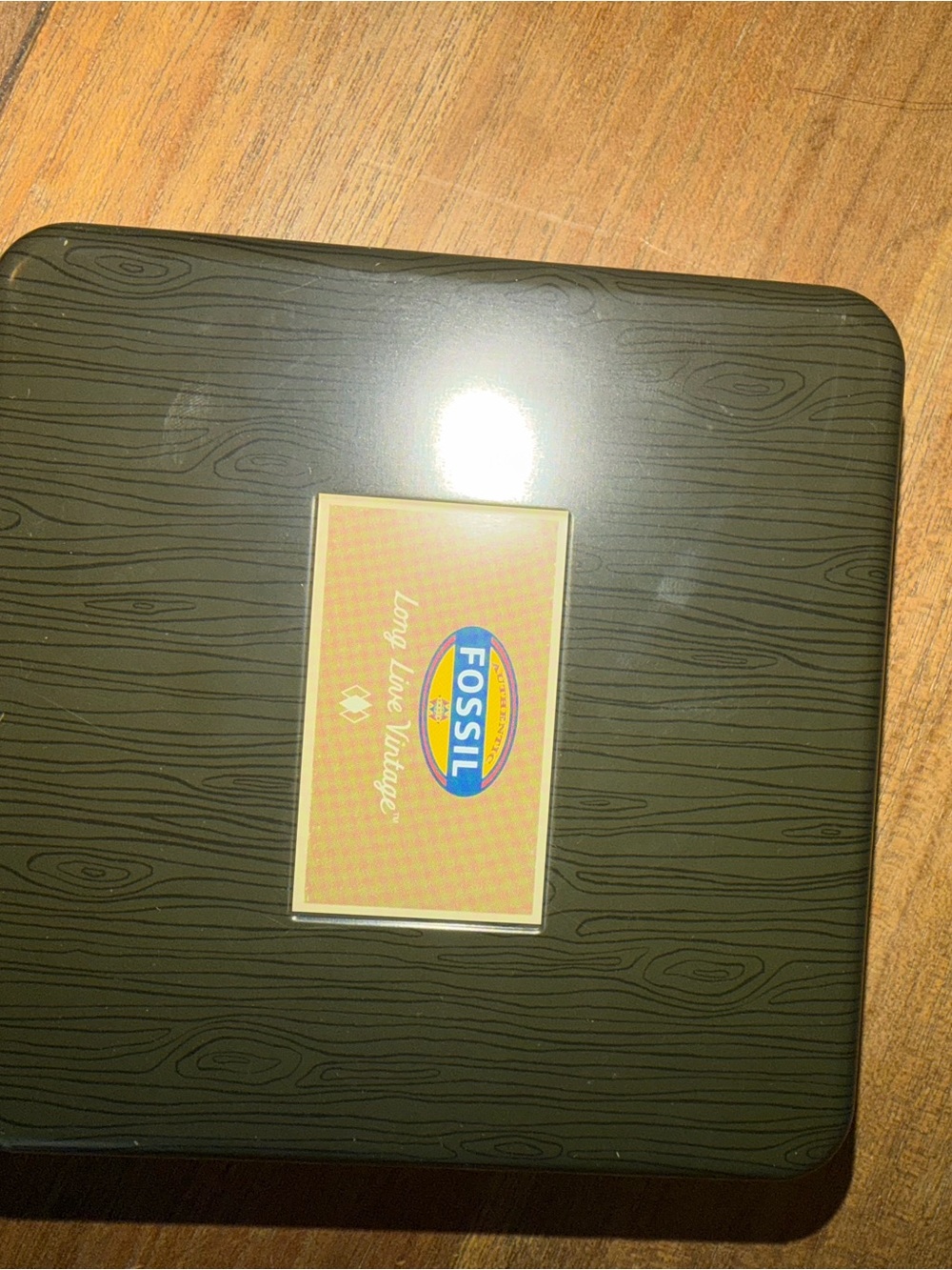 Fossil Woodgrain Laptop Sleeve in Dark Green